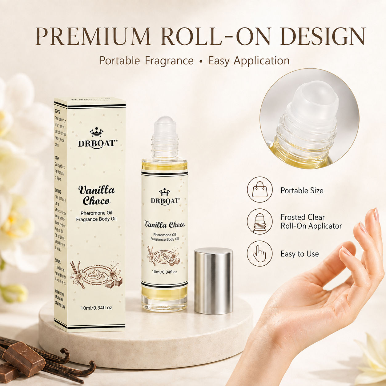 Vanilla Perfume Oil - Women Vanilla Choco Sandalwood Roll On