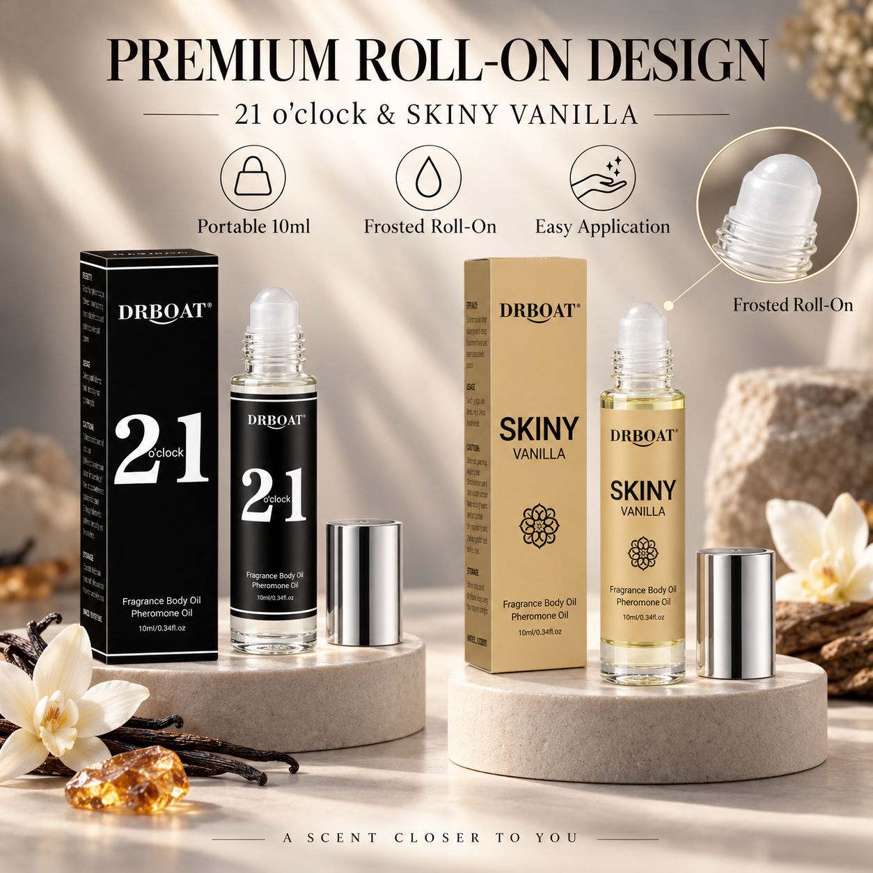 Perfume Alcohol Fragrance - Men Roll On Perfume Oil, Caramel
