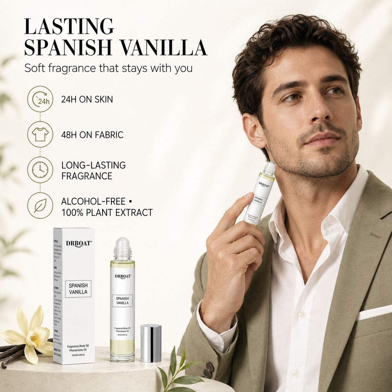 Men's Spanish Vanilla Roll-On  - Vanilla Perfume Oil ulasan dan harga