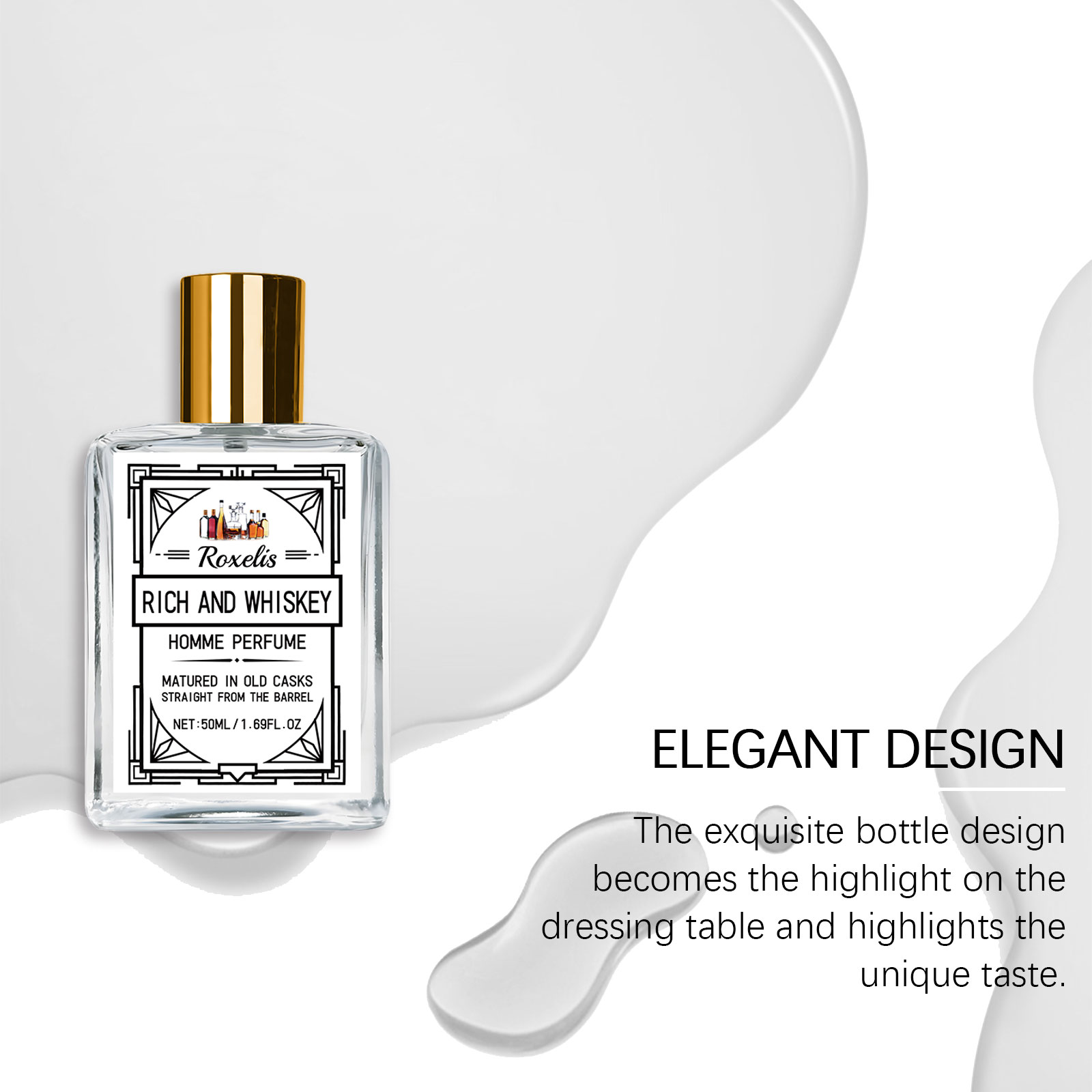 Roxelis 50ml Charm Whisky Men' - Perfume Alcohol Fragrance ulasan dan harga